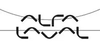 The Alfa Laval logo in black text with stylized, curved letters and two thin, curved lines above and below the text.
