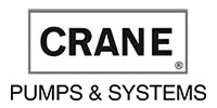Black and white logo with the word CRANE inside a rectangle above the text PUMPS & SYSTEMS.