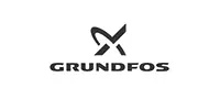 Grundfos logo featuring a stylized G above the company name in bold, black letters on a white background.