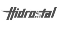 The hidrostal logo in stylized, italicized lowercase letters, with a wave-like design integrated into the letter s.