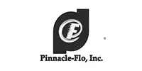Pinnacle-Flo, Inc. logo featuring a large stylized P with an F inside a circle, and the company name below in bold text.