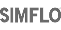 The image shows the SIMFLO logo in bold, gray capital letters on a white background.