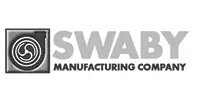 Logo of Swaby Manufacturing Company with a stylized circular design on the left and the company name in bold, uppercase letters to the right.