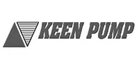 Keen Pump logo featuring a stylized triangular shape with horizontal stripes next to the words KEEN PUMP in bold, uppercase letters.
