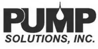 Logo for Pump Solutions, Inc. The word PUMP is in bold with a water droplet forming part of the letter U, and SOLUTIONS, INC. is below in smaller text.