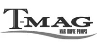 T-MAG logo with the words MAG DRIVE PUMPS underneath, accompanied by a curved line below the text.