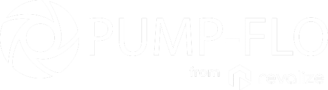 PUMP-FLO logo with a swirl design on the left and “from Revalize” text below on the right, representing a leading pump selection portal.